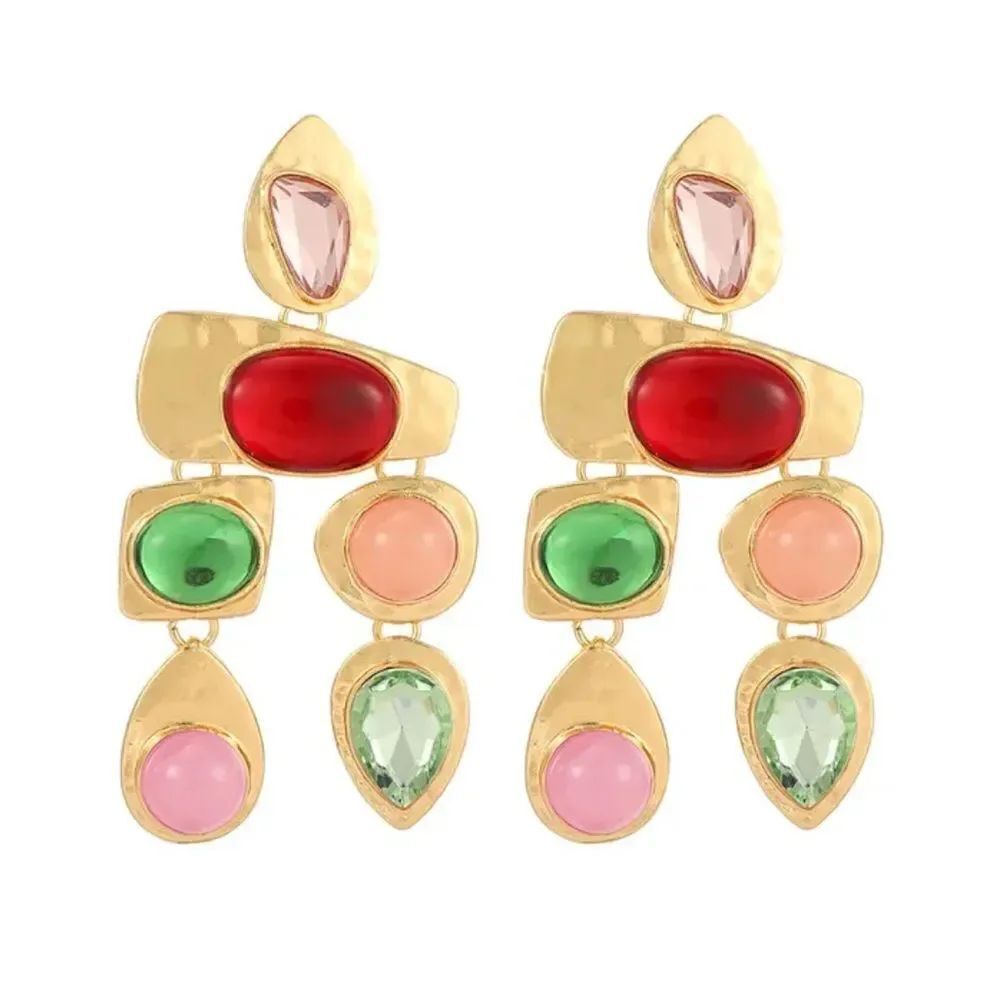 Crystal drop earrings N78
